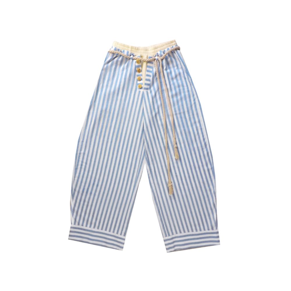 These striped draped lightweight breathable double waistband loose fitting striped trousers are perfect for summer They re also the same style worn by Janina Wanida image 4
