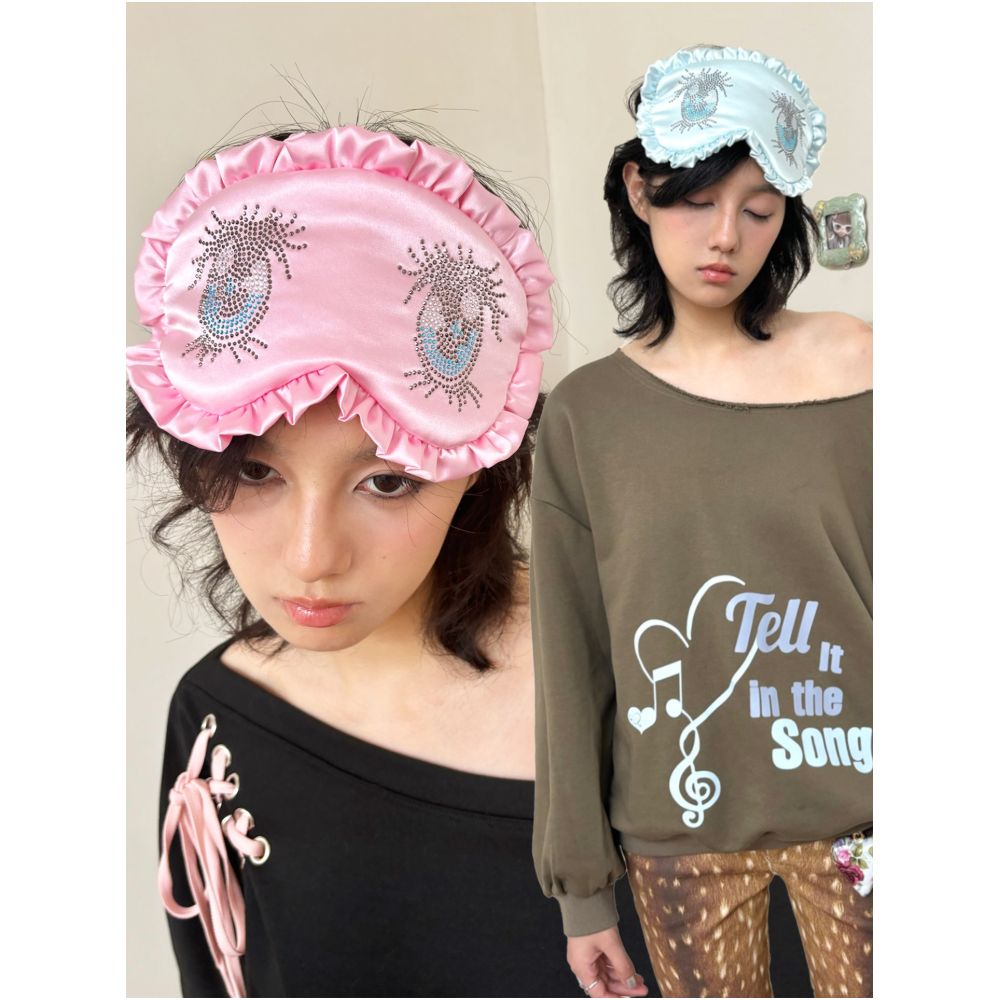 Big Eye Rhinestone Polka Dot Eye Mask image 1