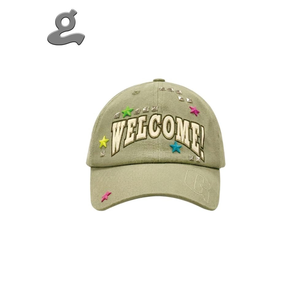 Star Studded Canvas Baseball Cap image 1