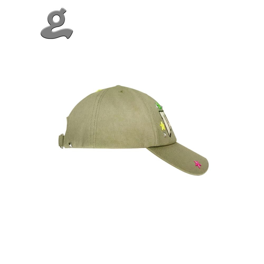 Star Studded Canvas Baseball Cap image 3