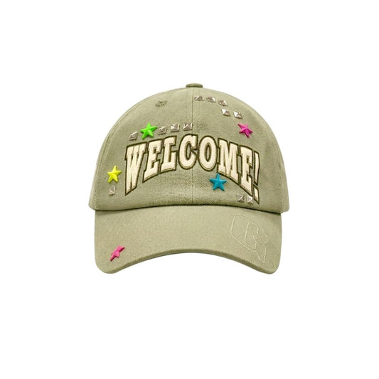 Star Studded Canvas Baseball Cap